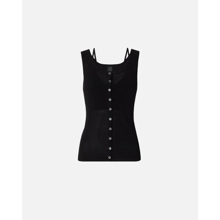 Pinko 자개 단추 니트 탱크탑
