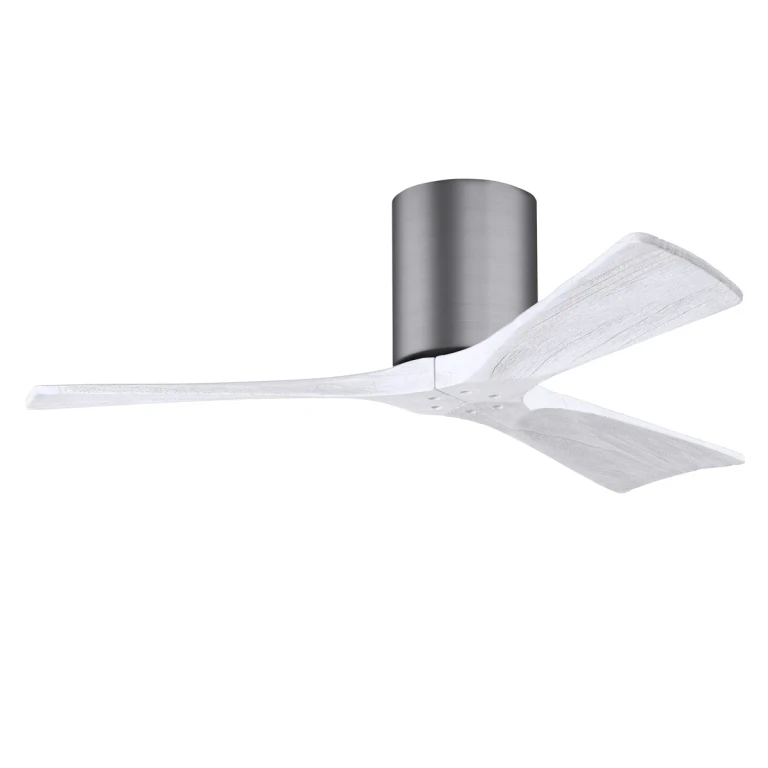 Irene 6-Speed DC 42" Ceiling Fan in Brushed Pewter with Matte White blades