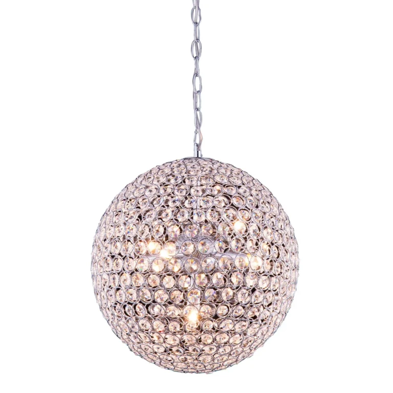 Chrome Five Light Pendant from the Cabaret Collection