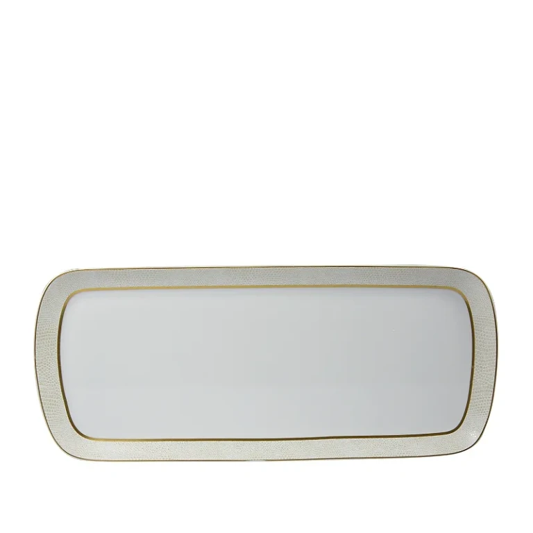 Bernardaud Sauvage White Rectangular Cake Platter