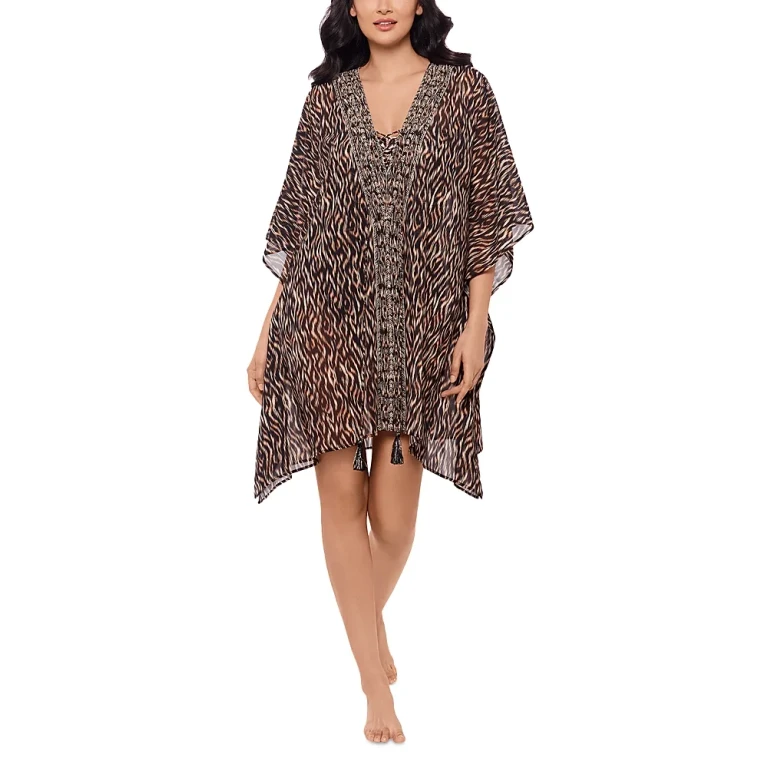 Miraclesuit Topkapi Printed Lace Up Caftan