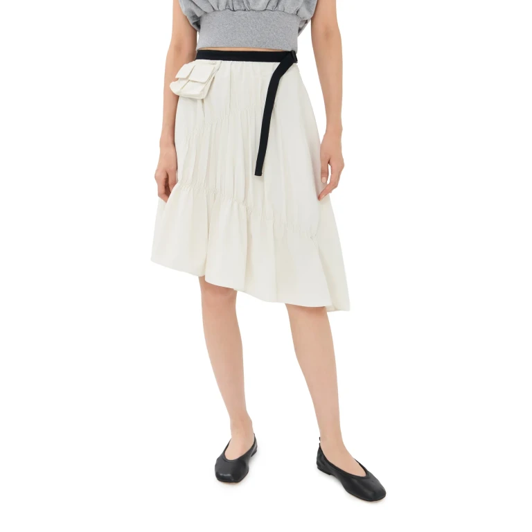 3.1 Phillip Lim Ripstop Asymmetric Skirt Ivory 2