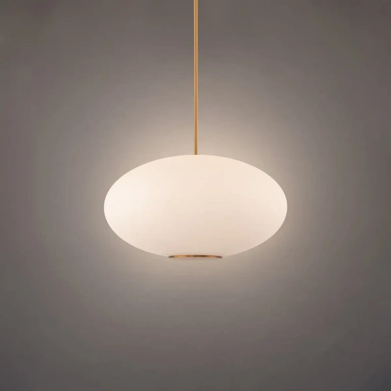 Aged Brass LED Pendant from the Illusion Collection