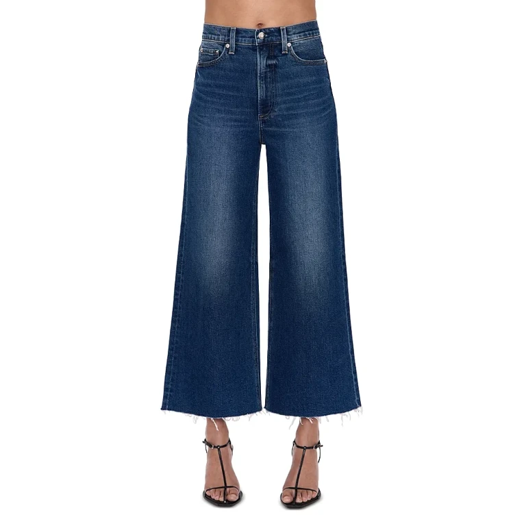 Pistola Lana Crop High Rise Ultra Wide Leg Jeans in Broadway
