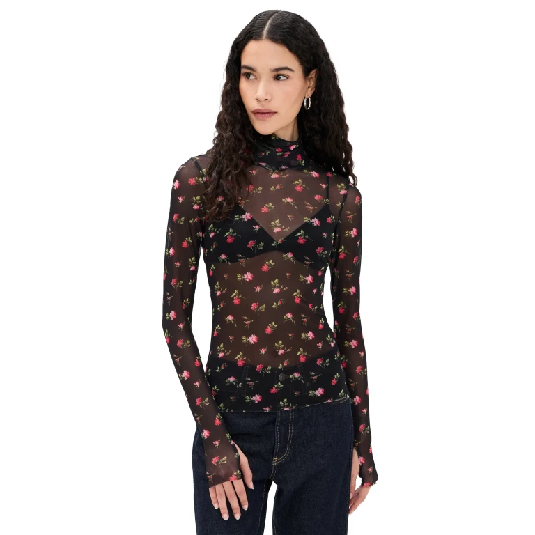 AFRM Zadie Top New Rose Ditsy XS