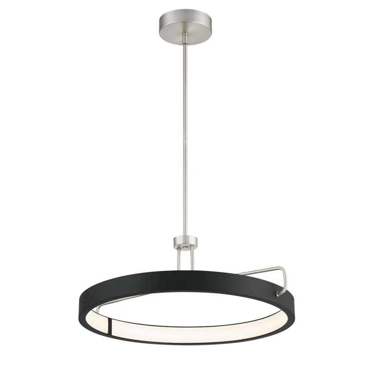 Satin Nickel LED Pendant from the Pemberton Collection