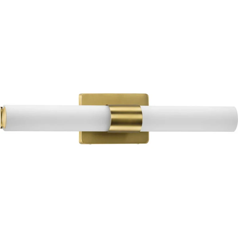 Satin Brass LED Linear Bath from the Blanco Led Collection