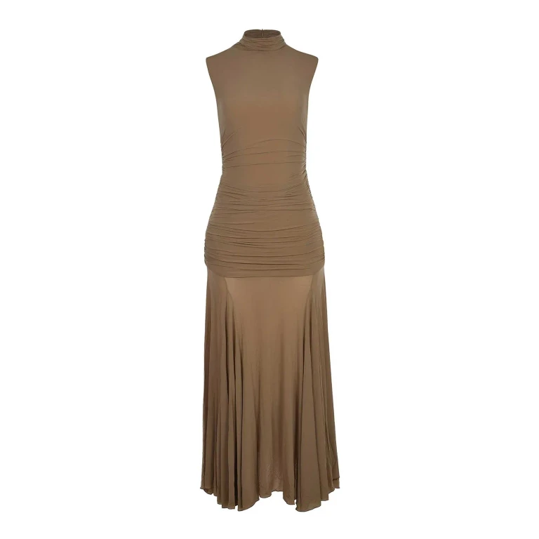 Magda Butrym Jupe Midi - Beige