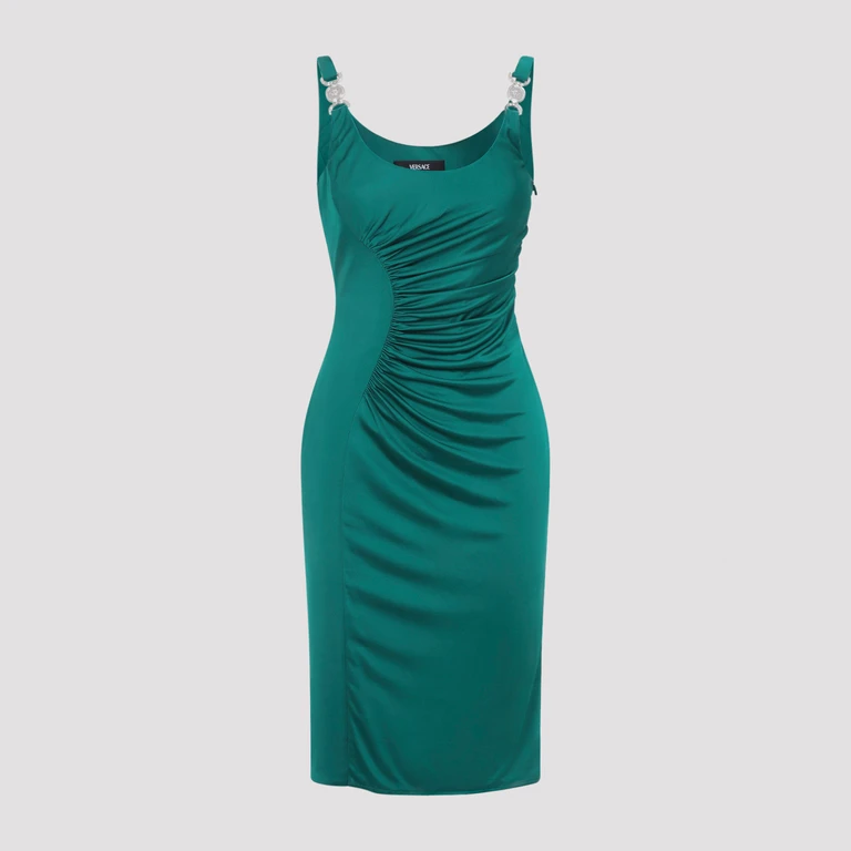 Versace Cocktail Dress Green Viscose - Women
