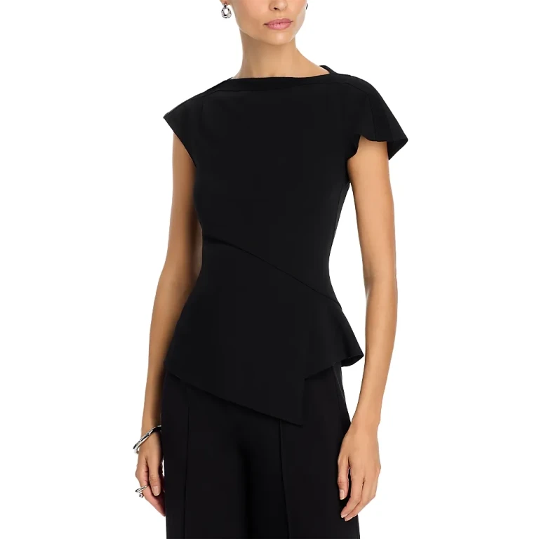 Derek Lam 10 Crosby Luelle Crepe Knit Asymmetric Top
