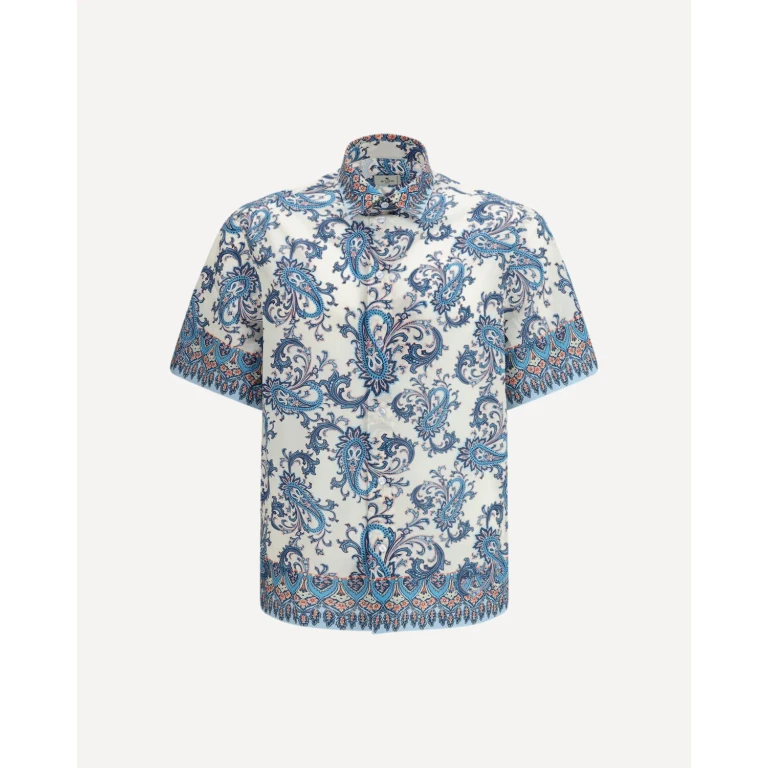 ETRO Cotton Shirt with floral and paisley motif Male XL