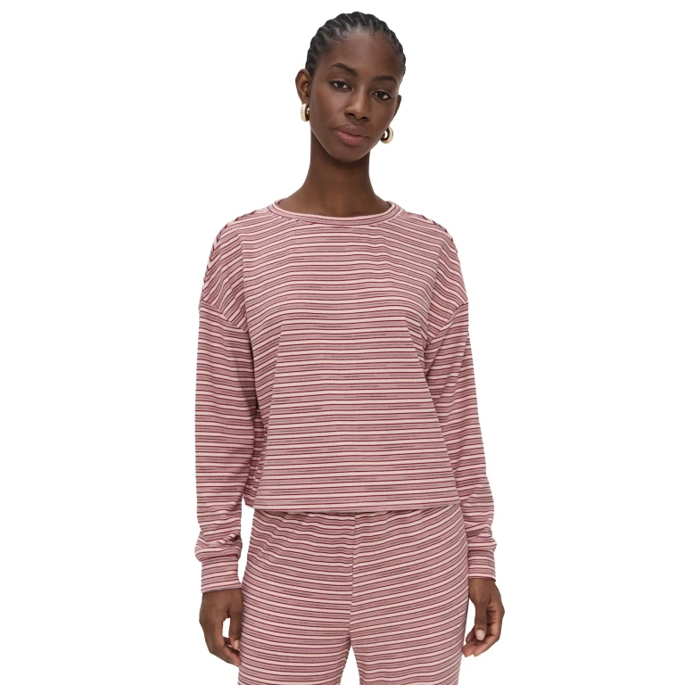 Bailey Rose Striped Long Sleeve Tee Strawberry XS