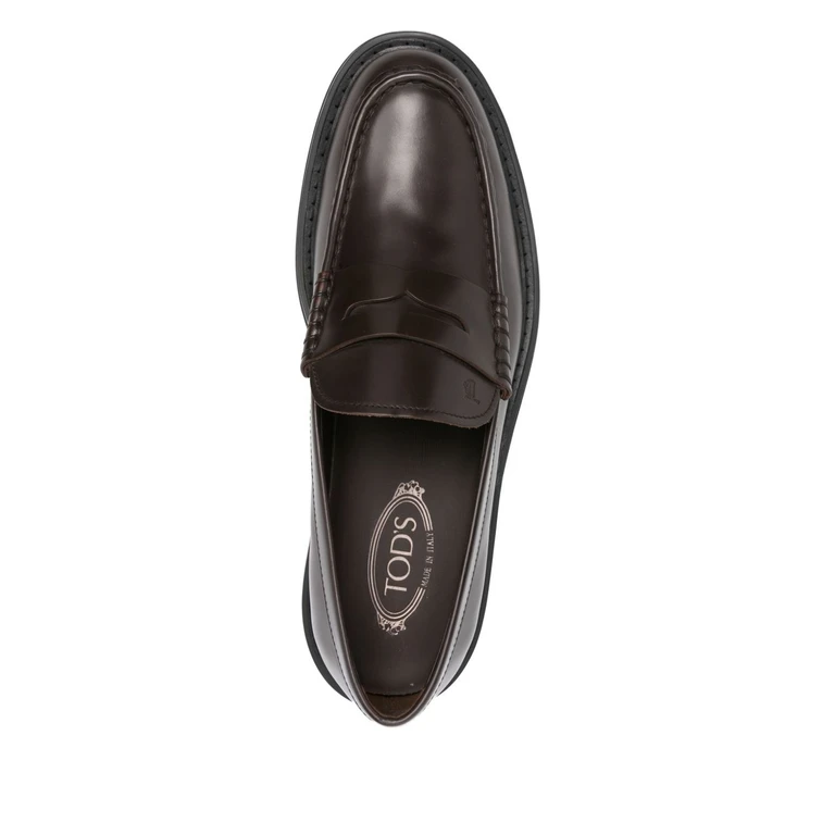 Tod's Tods Flat shoes Marrone Scuro Calf Leather - Men