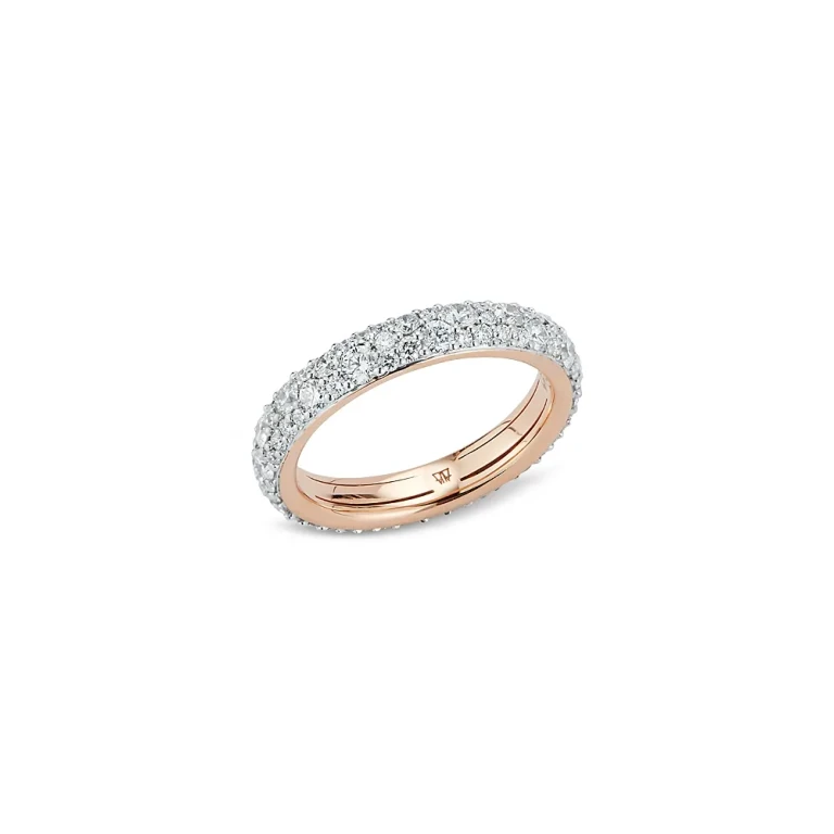 Walters Faith 18K Rose & White Gold Diamond Pave Eternity Band
