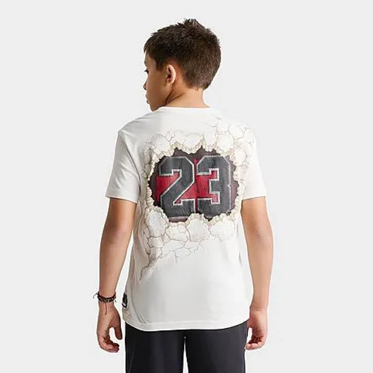 Jordan Big Kids Jersey Breakthrough T-Shirt in Sail Size: Small