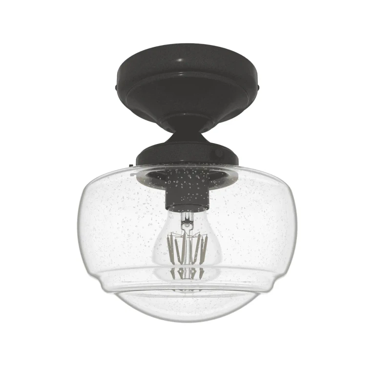 Noble Bronze One Light Semi Flush Mount from the Saddle Creek Collection