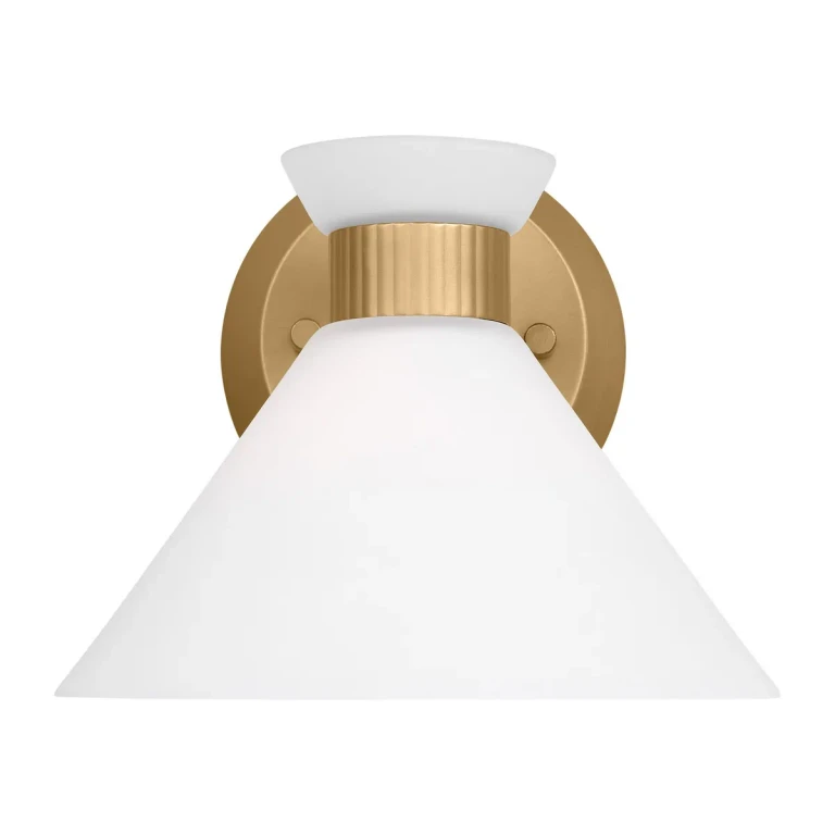 Satin Brass One Light Wall Sconce from the Belcarra Collection
