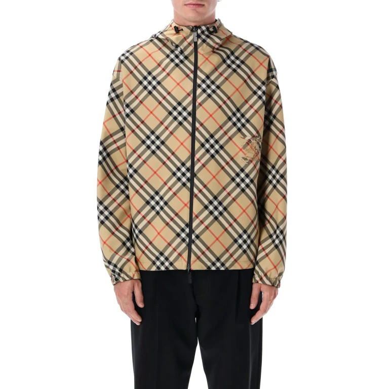Burberry London Reversible Check Hooded Jacket