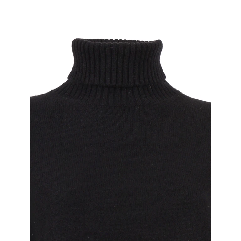 Kangra Cashmere Regular Fit Turtleneck Sweater White Cashmere Wool - Women