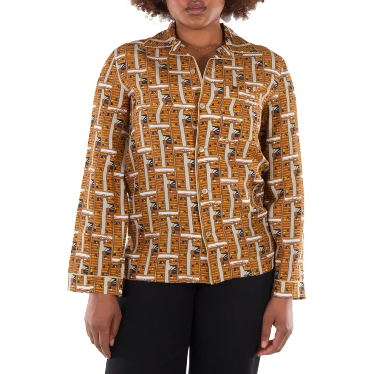 Burberry Graphic Printed Notched Collar Pajama Shirt