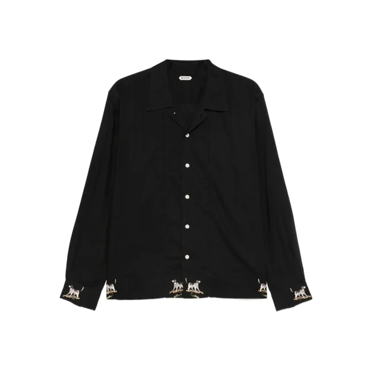 Bode Black Poplin Pointer Shirt