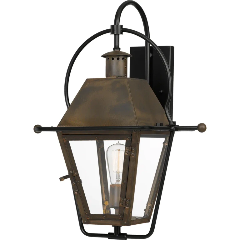 Rue De Royal 1-Light Outdoor Wall Lantern in Industrial Bronze