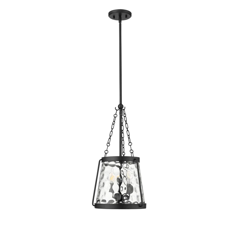 Matte Black Three Light Pendant from the Adabella Collection