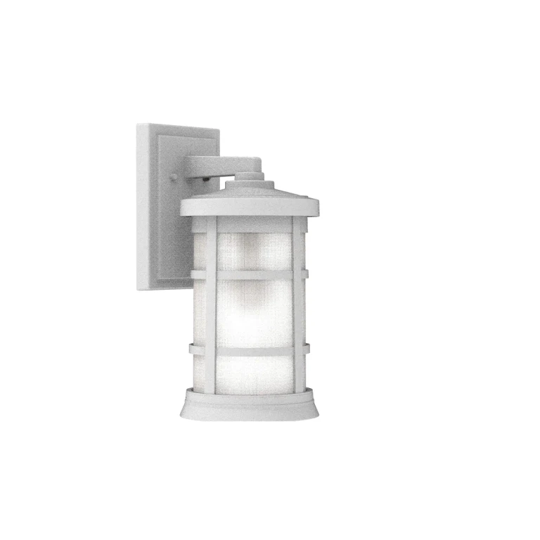 Textured White One Light Outdoor Wall Lantern from the Resilience Lanterns Collection
