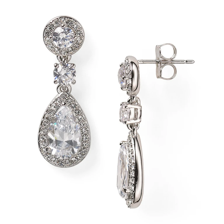 Nadri Framed Drop Earrings