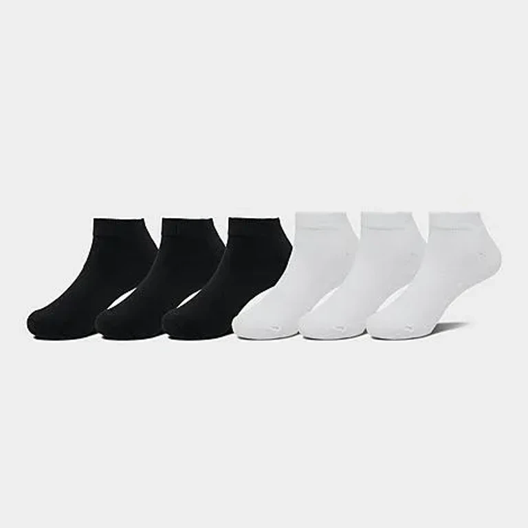 Little Kids Sonneti Low Cut Socks (6-Pack) in White/Black