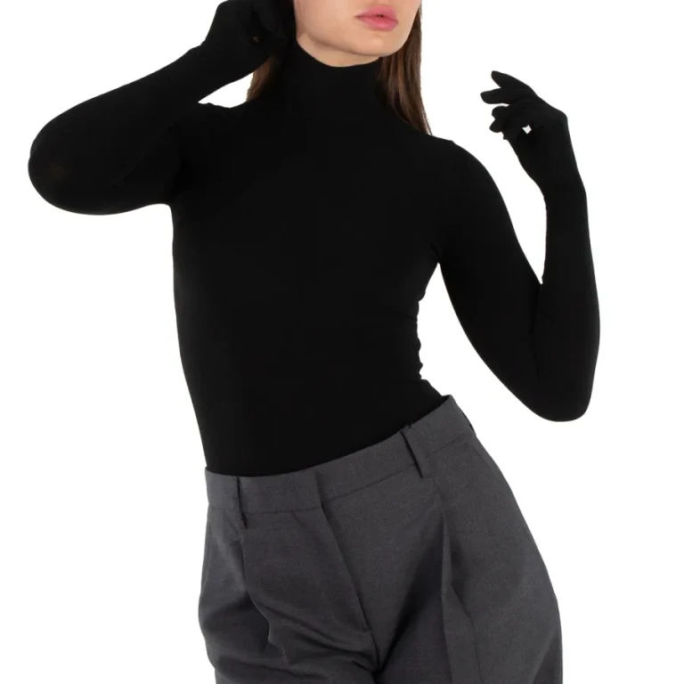 Balenciaga Ladies Black Gloves Sweater