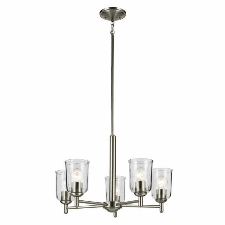 Brushed Nickel Chandelier from the Shailene Collection