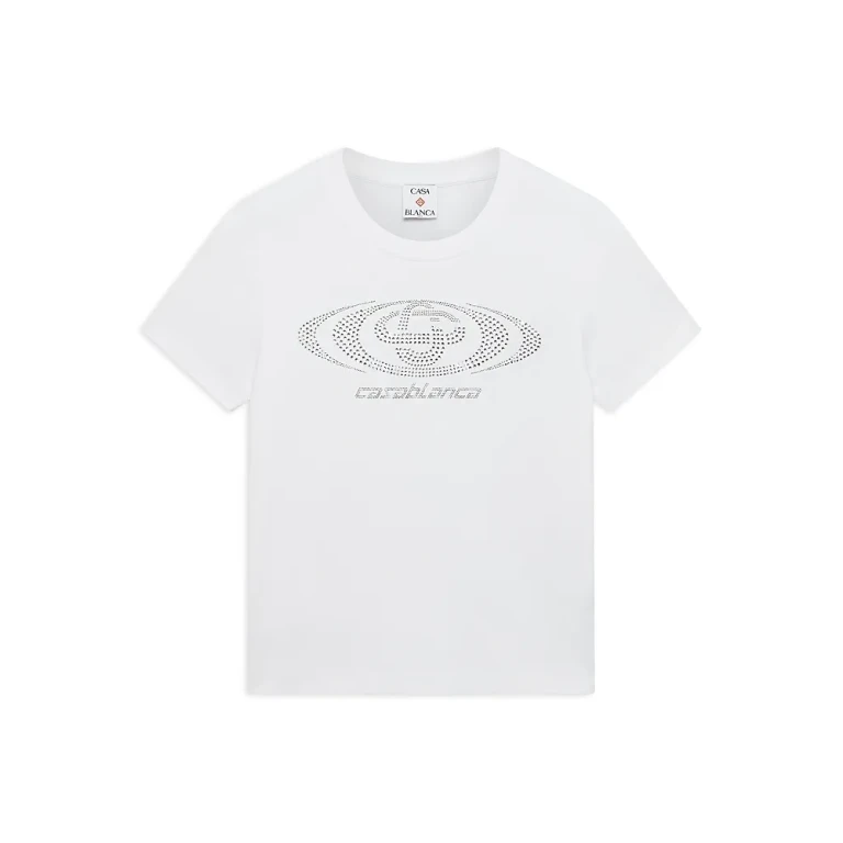 Casablanca Crystal Warped Logo Tee