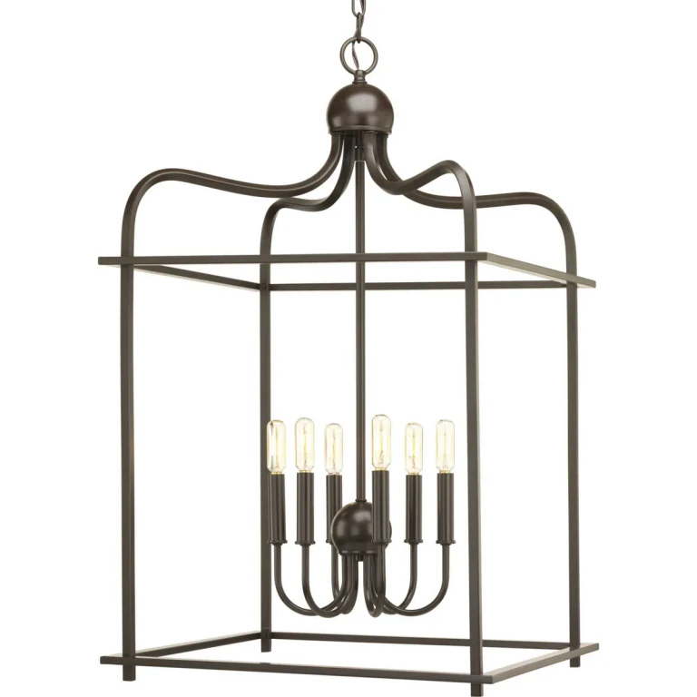 Antique Bronze Six Light Foyer Pendant from the Assembly Hall Collection
