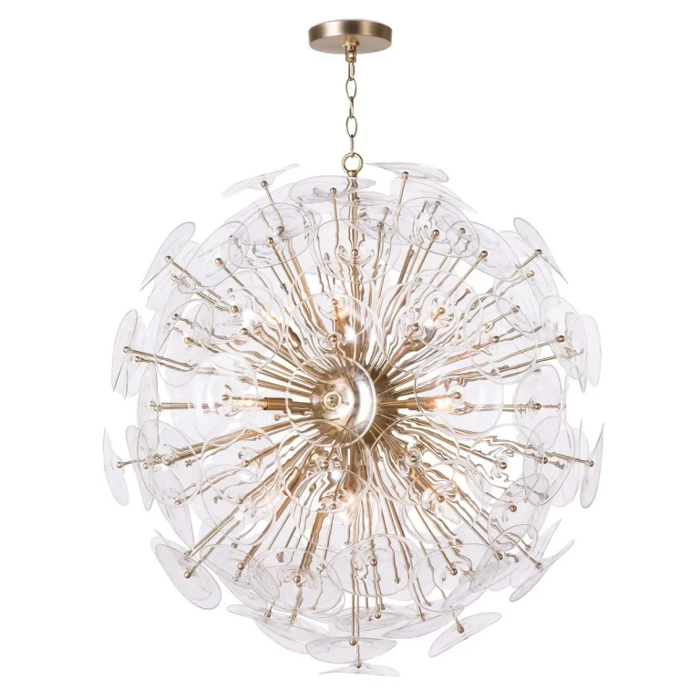 Natural Brass Chandelier from the Poppy Collection