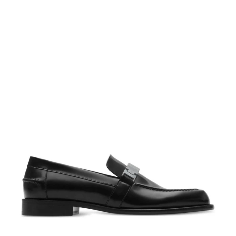 Burberry Womens Tower Leather Loafers