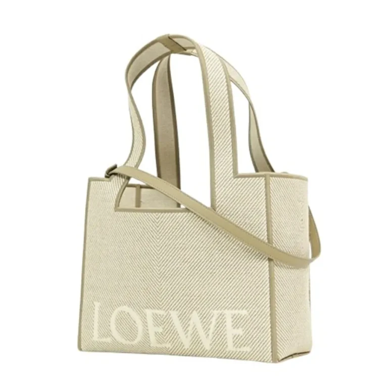 Loewe Medium Loewe Font Tote Bag - Ecru