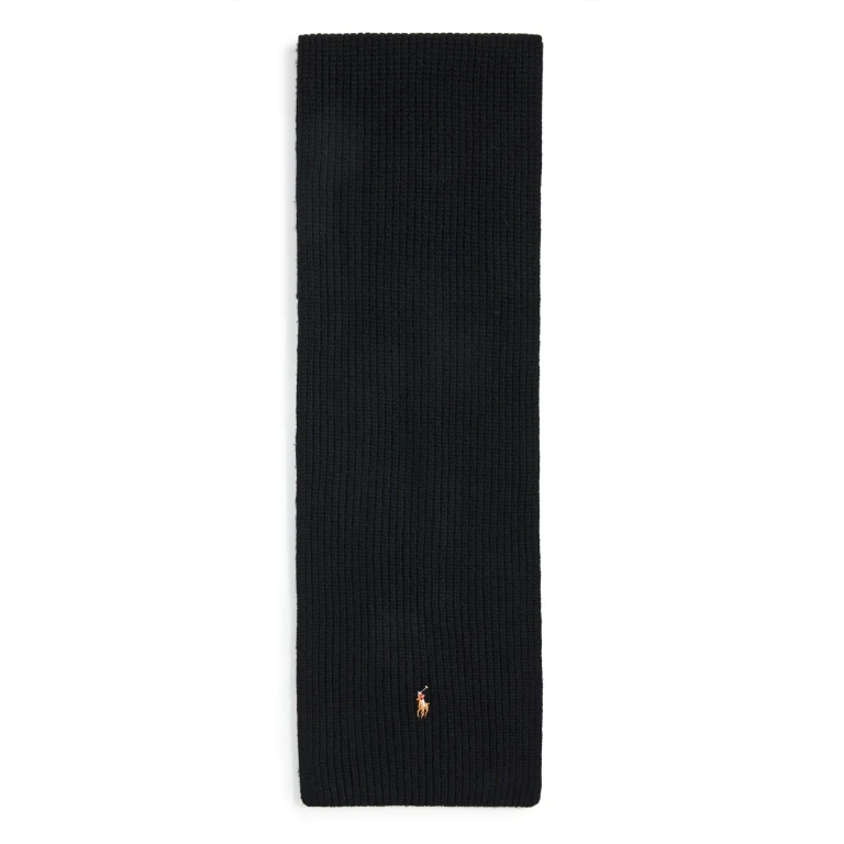 Polo Ralph Lauren Signature Knit Scarf Dark Brown Heather One Size