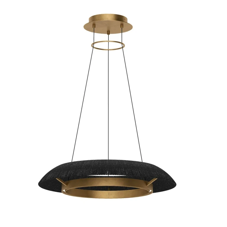 Hand Rubbed Antique Brass LED Chandelier from the Noa Collection