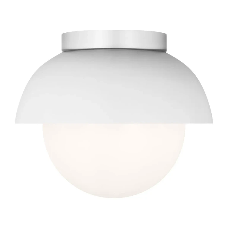 Matte White One Light Flush Mount from the Hyde Collection