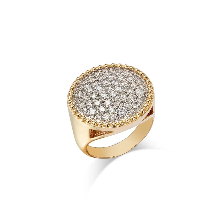Diamond Statement Ring in 14K Yellow Gold, 2.0 tcw