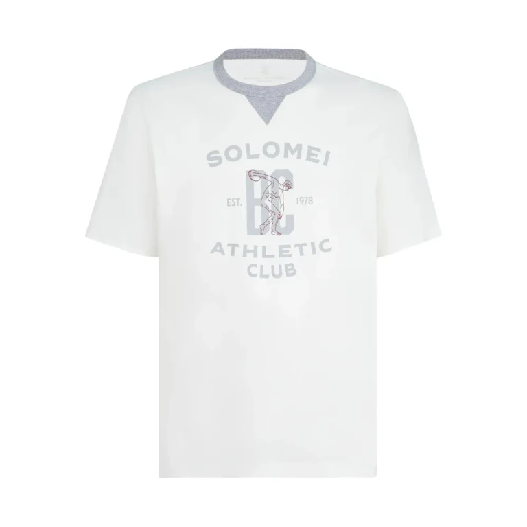 T-shirt en coton imprimé Brunello Cucinelli