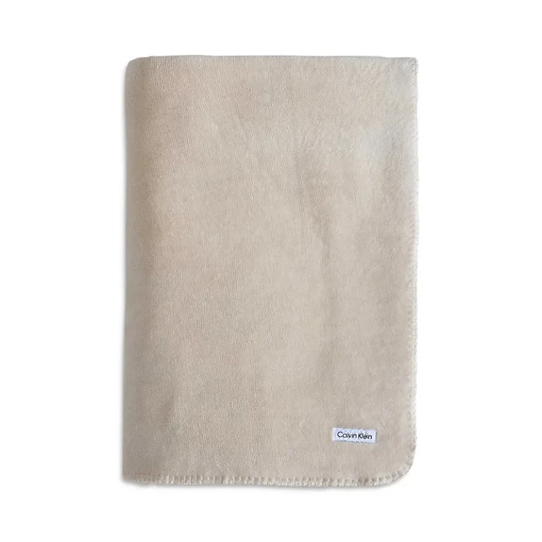 Calvin Klein Modern Reversible Solid Bed Blanket, Twin