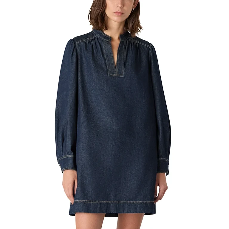 Whistles Denim Shift Mini Dress