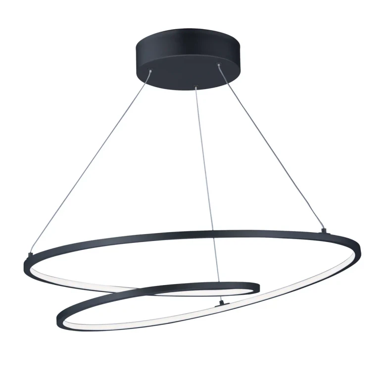 Black LED Pendant from the Cycle Collection