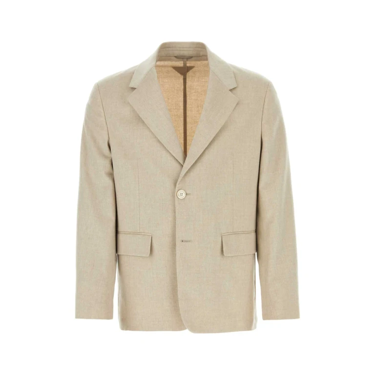 Prada Melange Sand Cashmere Blazer