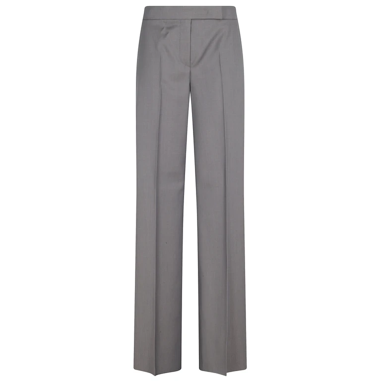Max Mara Sfilata Serio Grey Lana Vergine Pantaloni - Women