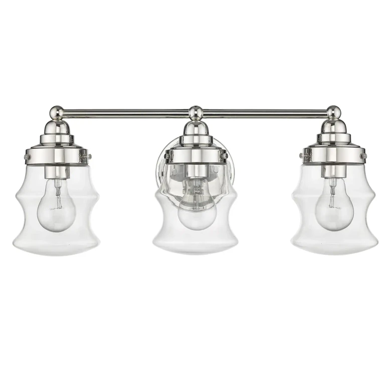 Polished Nickel Three Light Vanity from the Keal Collection