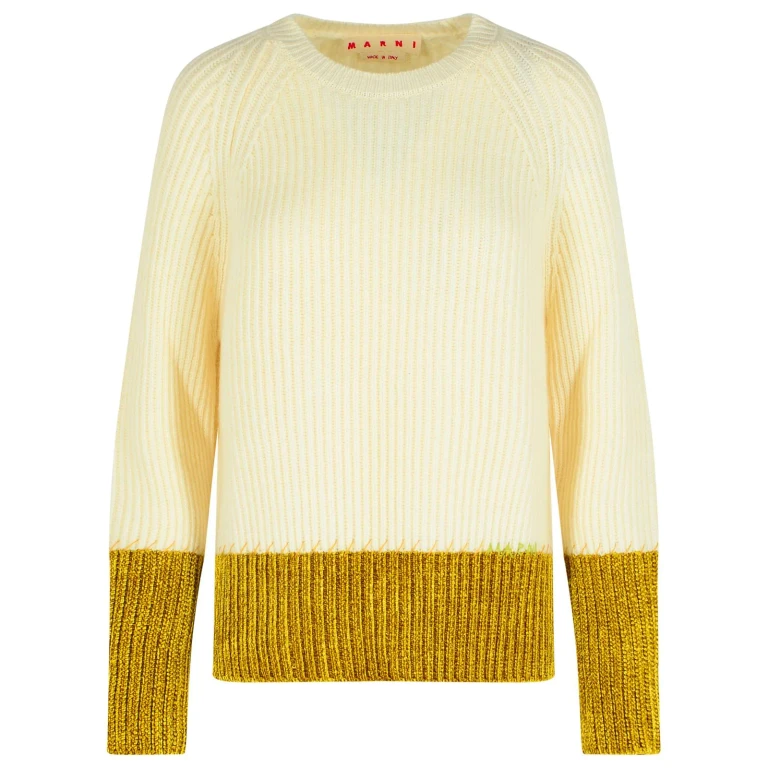 Marni Pull Col Rond - Blanc