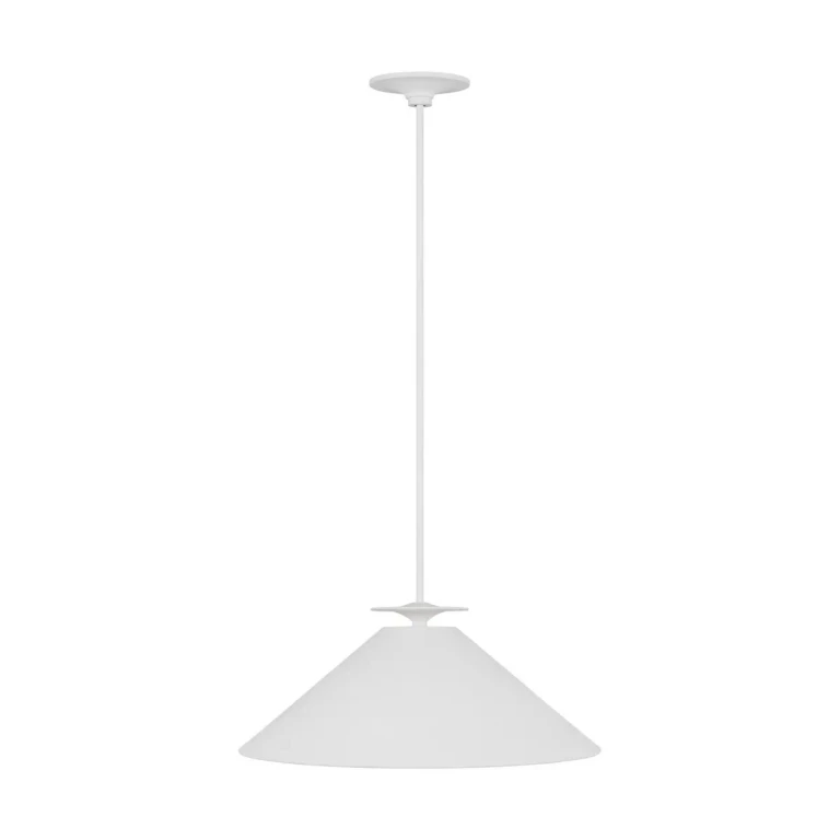 Cast Plaster One Light Pendant from the Cornet Collection